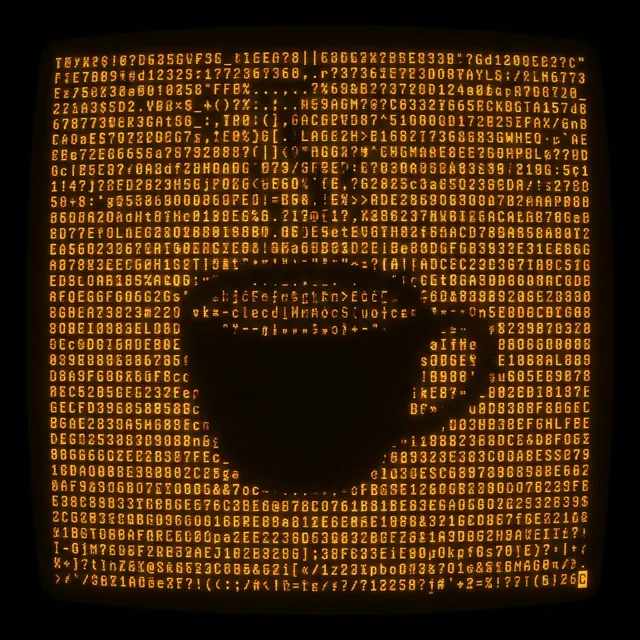 [object Object] — A picture drawn entirely out of typed characters.