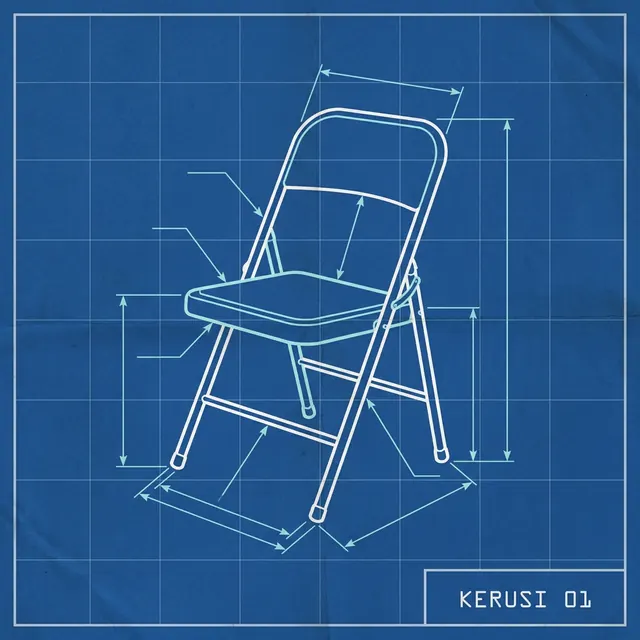 [object Object] — White line on blue, dimensions and callouts. Engineered.