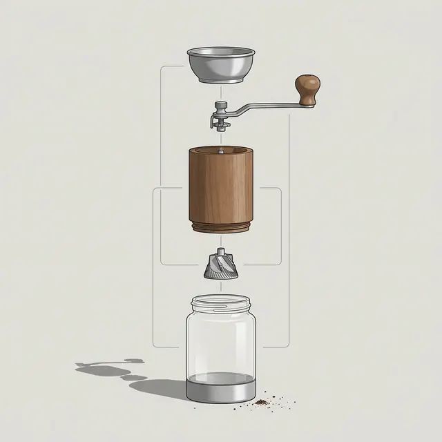 [object Object] — The product pulled apart along one axis, parts floating.