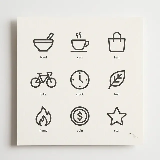 [object Object] — A row of icons that clearly belong to each other.