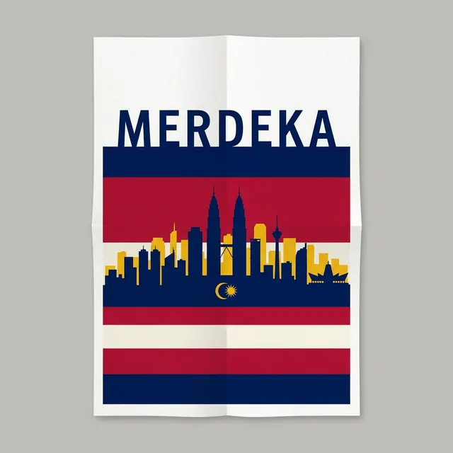 [object Object] — Jalur Gemilang colours, national pride, done with restraint.