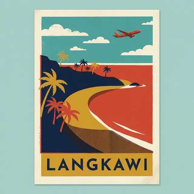 [object Object] — Flat shapes, limited inks, travel-poster confidence.
