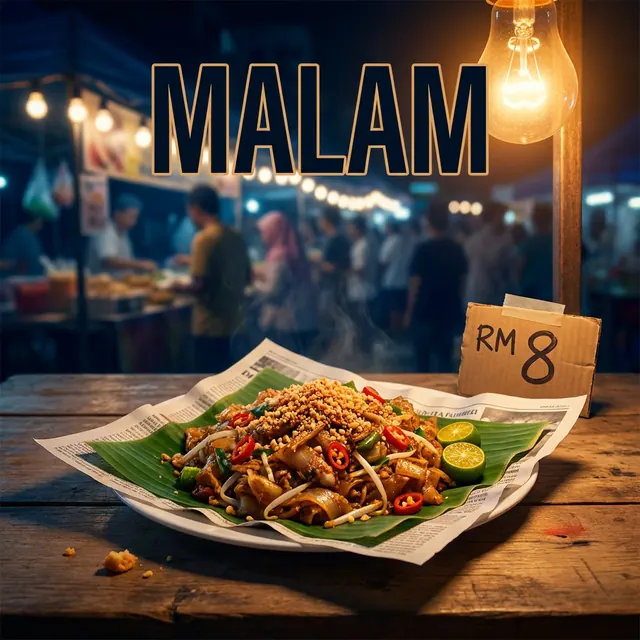 [object Object] — Malaysian night market at its best. Warm, busy, appetising.