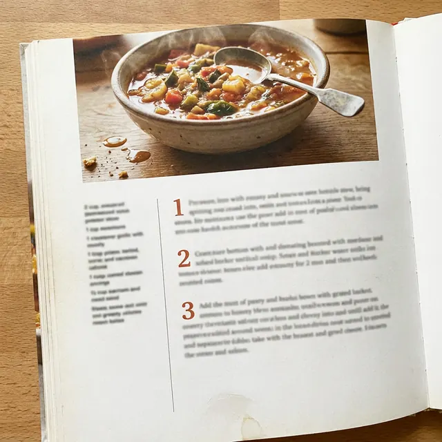 [object Object] — Ingredients down one side, the dish across the top.