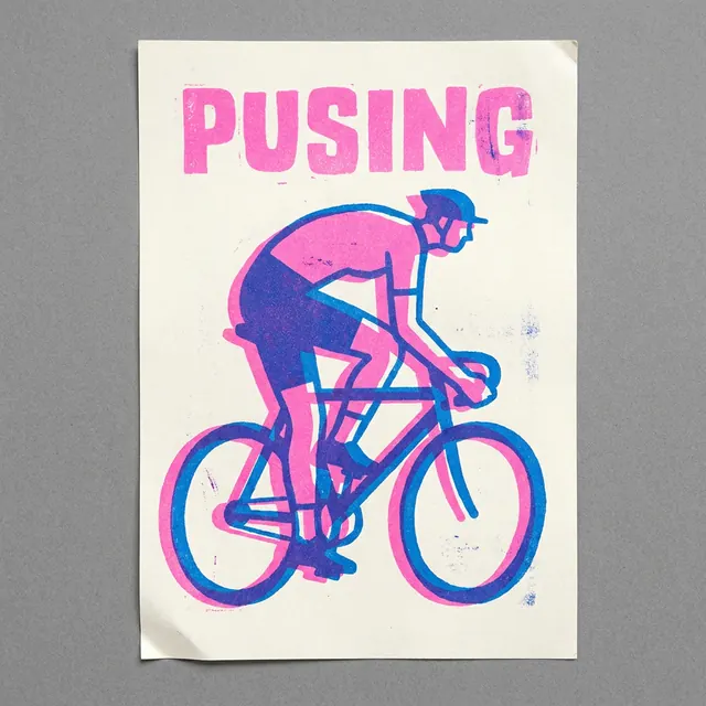 [object Object] — Fluorescent inks overprinting, grain and misregistration.