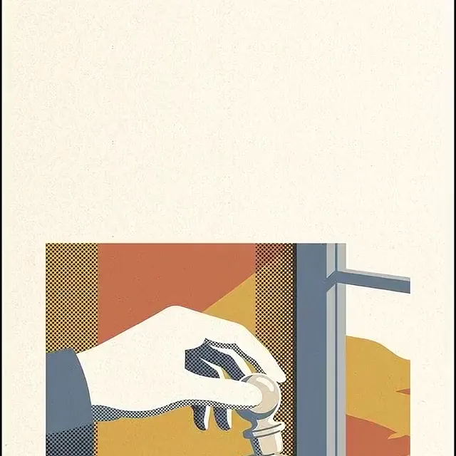Numbered step — One step, drawn flat with halftone shading, numbered at the top.
